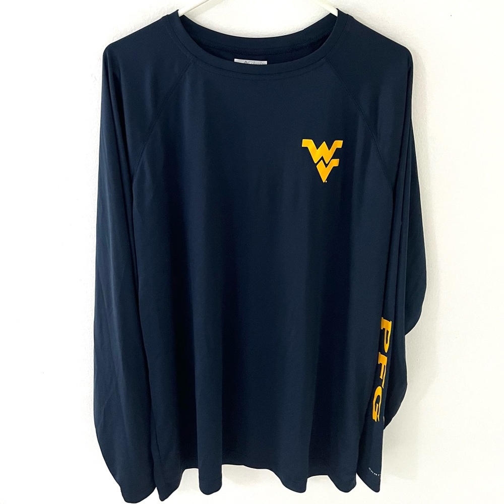 Columbia PFG West Virginia Mountaineers Terminal Tackle Shirt, Size: XL